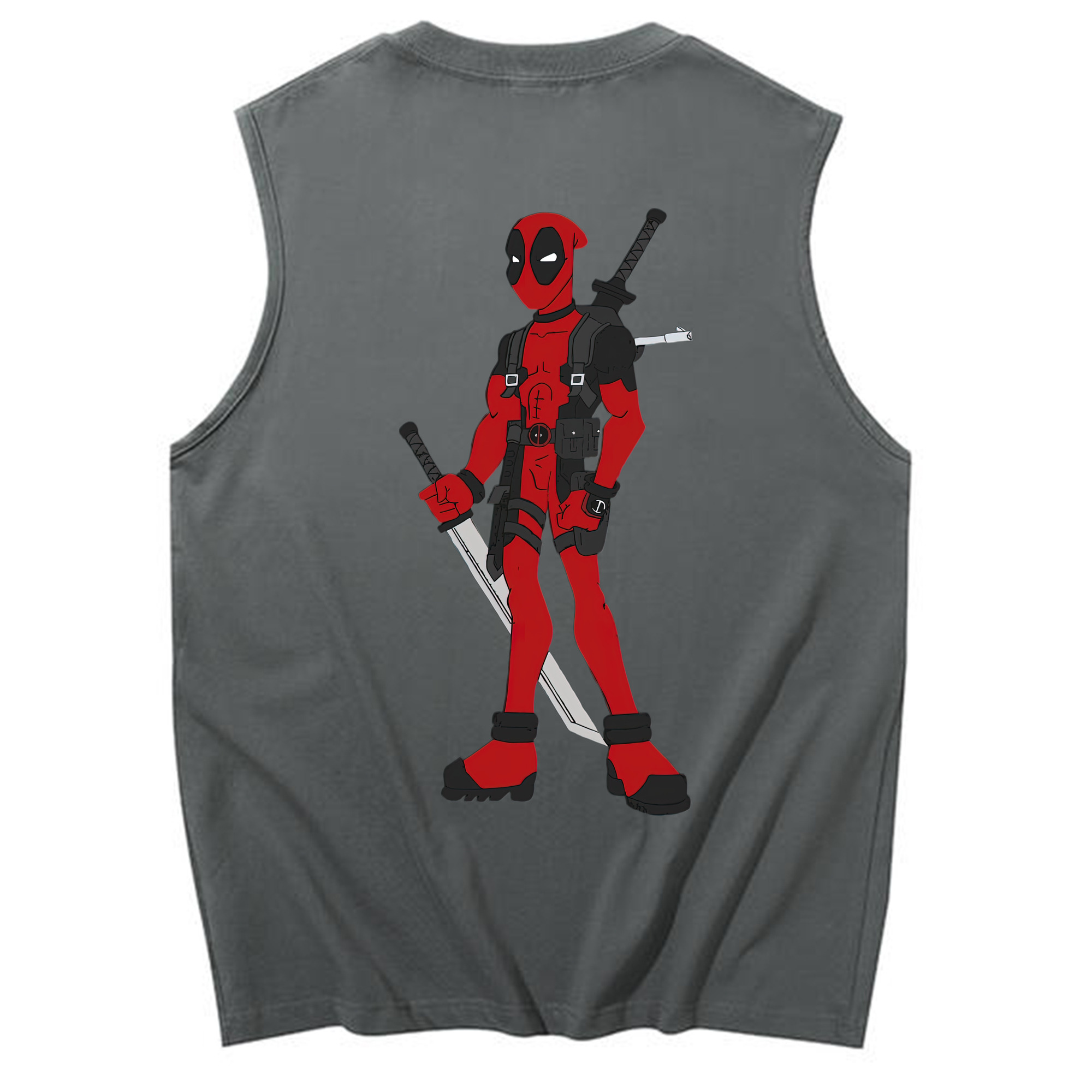（画像用） Deadpool デッドプール コットン100％タンクトップ（背面プリント）